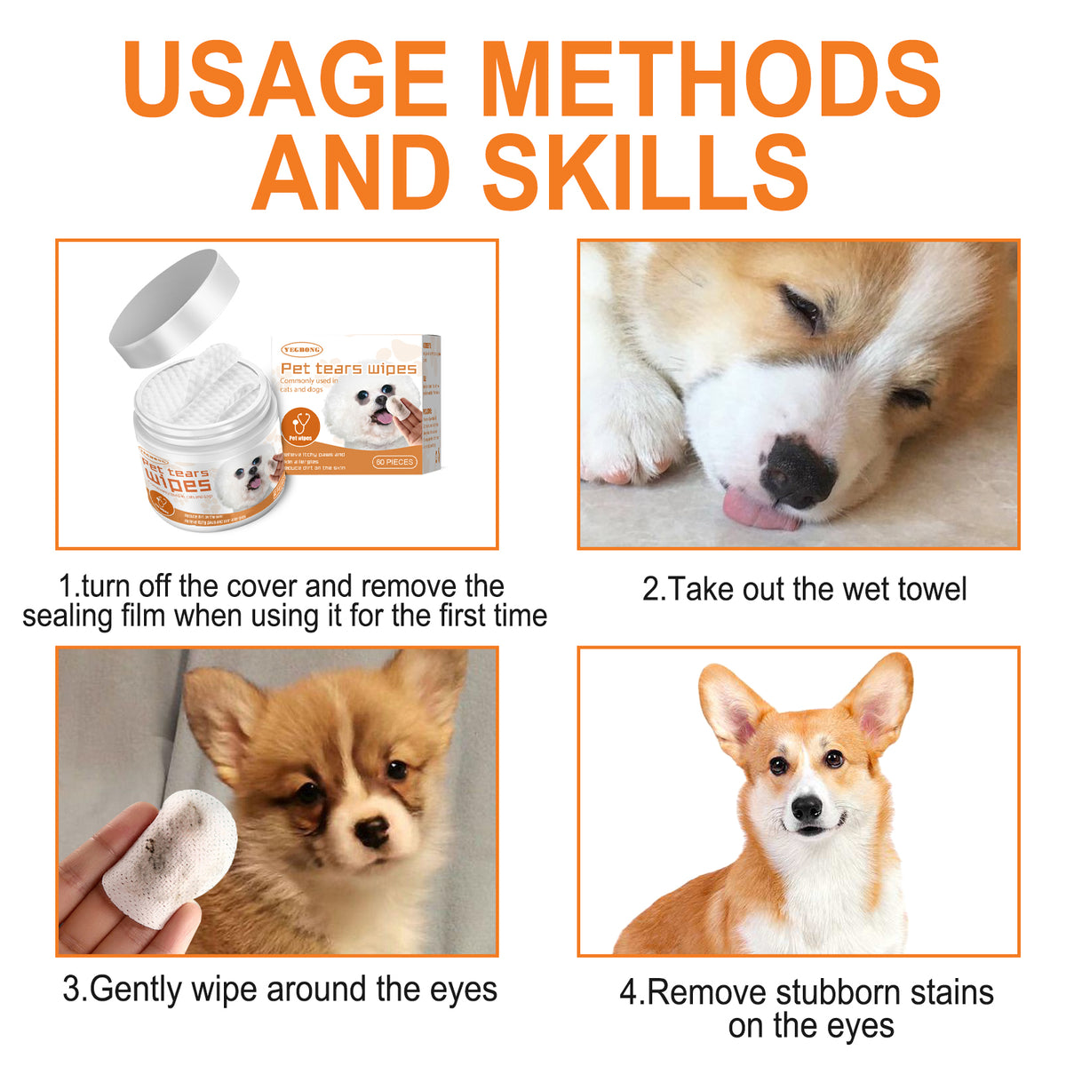 Yegbong Pet Wipes Clean