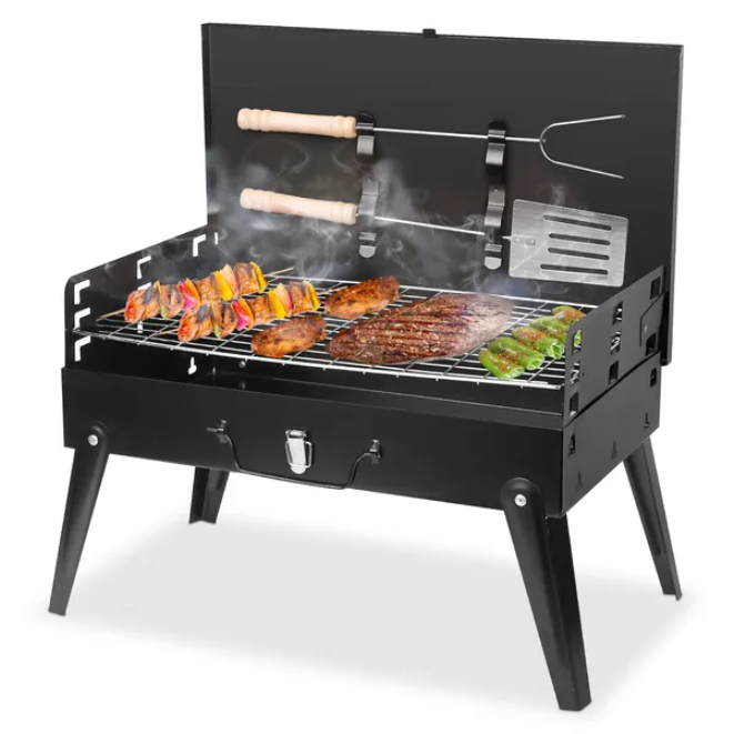 Portable Foldable Charcoal Grill for Outdoor Cooking