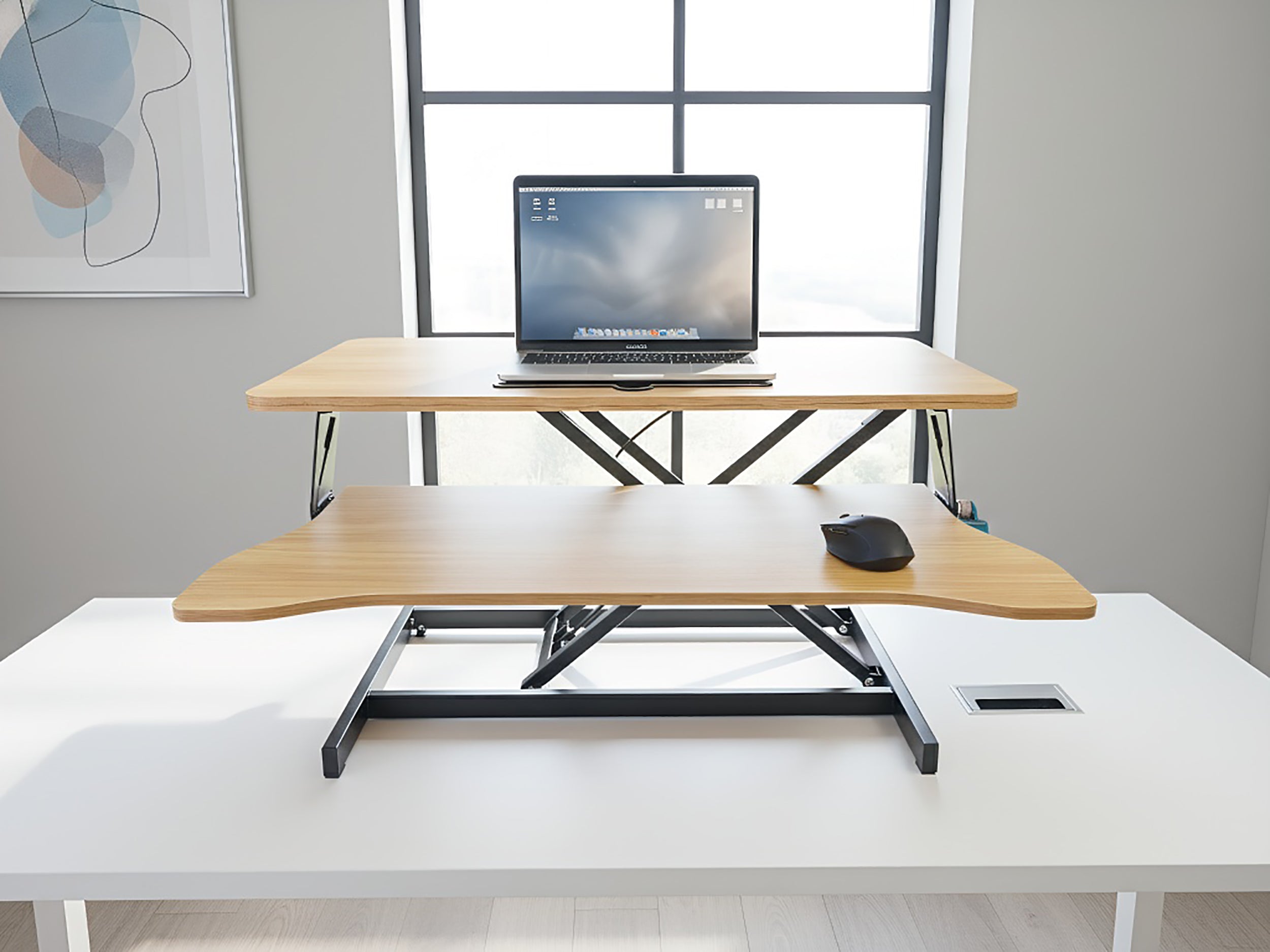 32 Inch Dual Monitor Sit-Stand Desk Converter