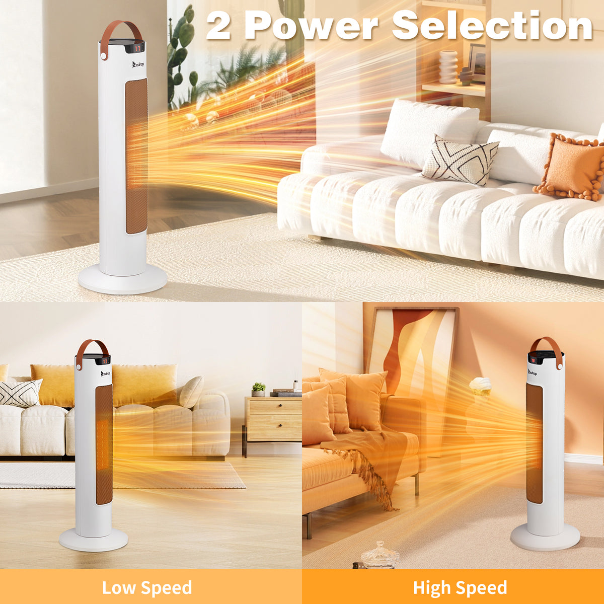 24 Inch Tower Space Heater 1500W Smart WiFi Remote