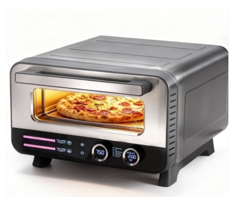 1600W Electric Indoor Pizza Oven with 6 Preset Modes