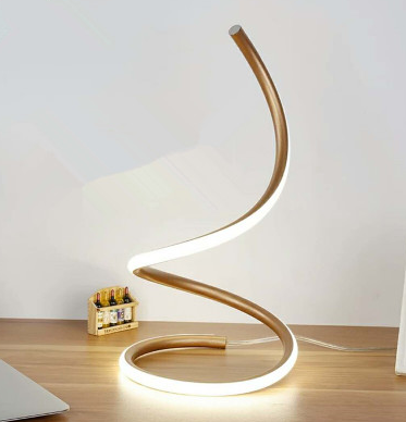 Modern LED Spiral Table Lamp with Three-Speed Dimming