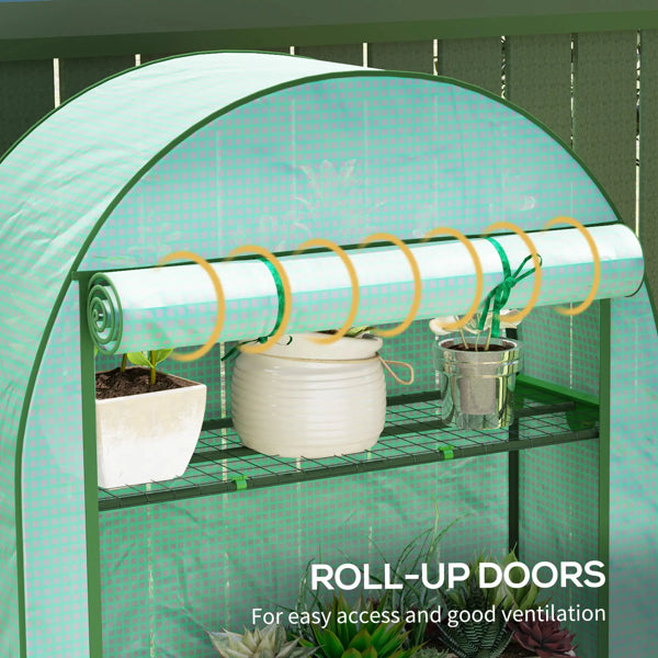 Walk-In Greenhouse Grow House with Shelving