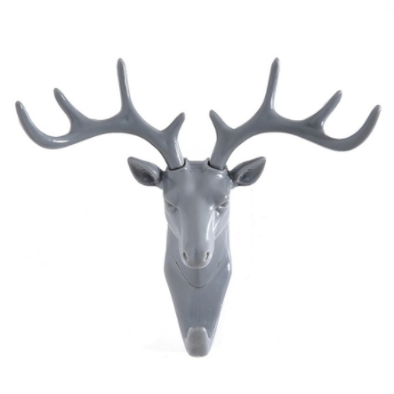Deer Horns Wall Hanger Rack with Hooks - Vintage Style