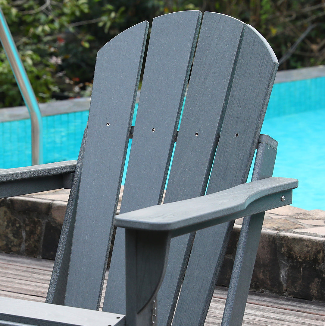 Adirondack Folding Chair With Dual Cup Holders - HDPE All-Weather