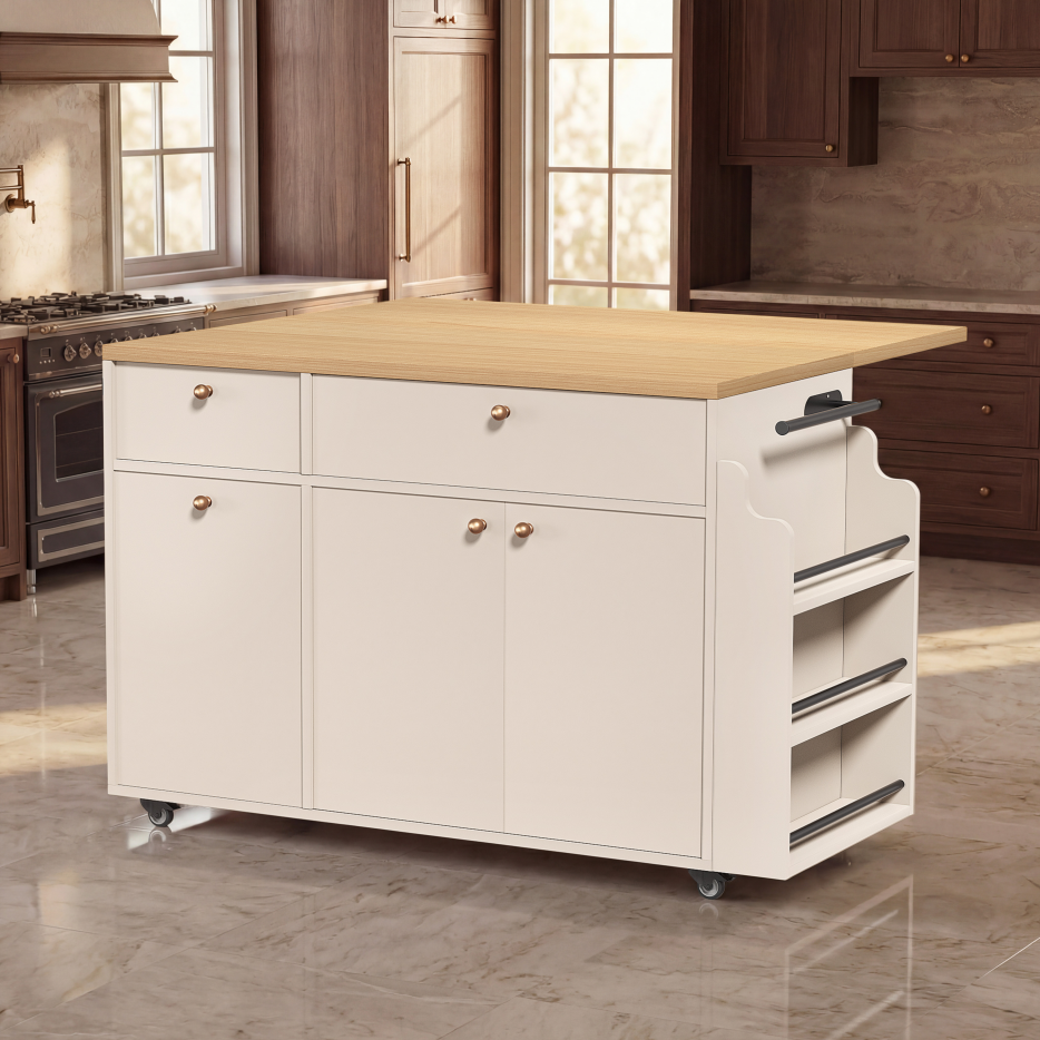 Kitchen Island With Storage Rolling Kitchen Island Cart With Drop