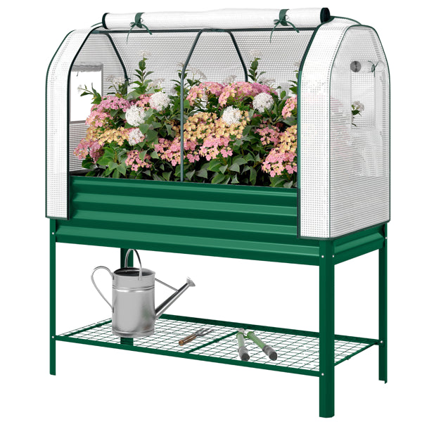 Raised Garden Bed with PE Greenhouse Cover
