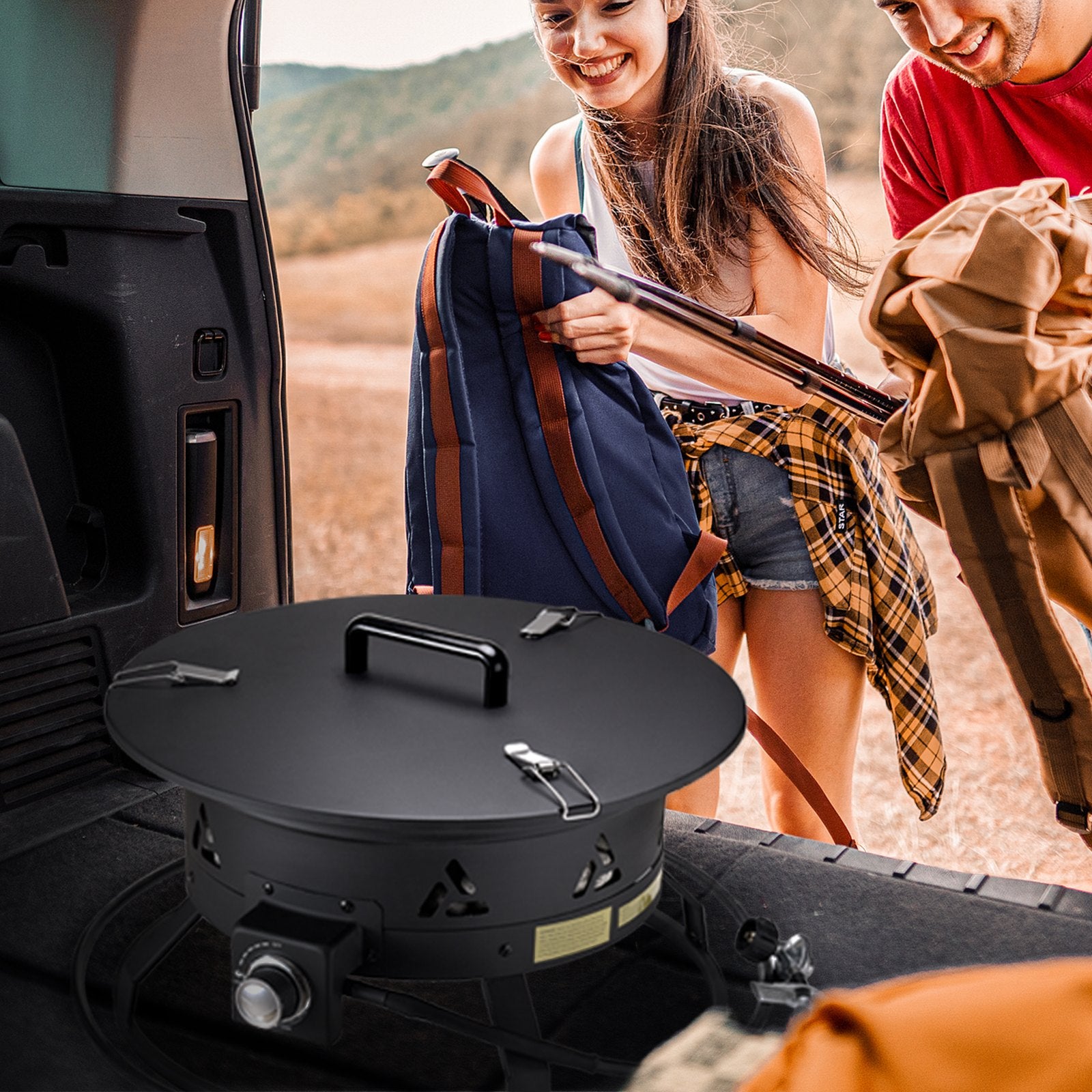 19" Portable Propane Gas Fire Pit - 58000 BTU