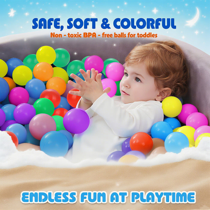500 Count Ball Pit Balls, Colorful BPA Free