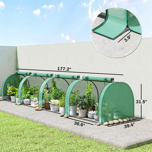 Raised Garden Bed with Mini Greenhouse Cover