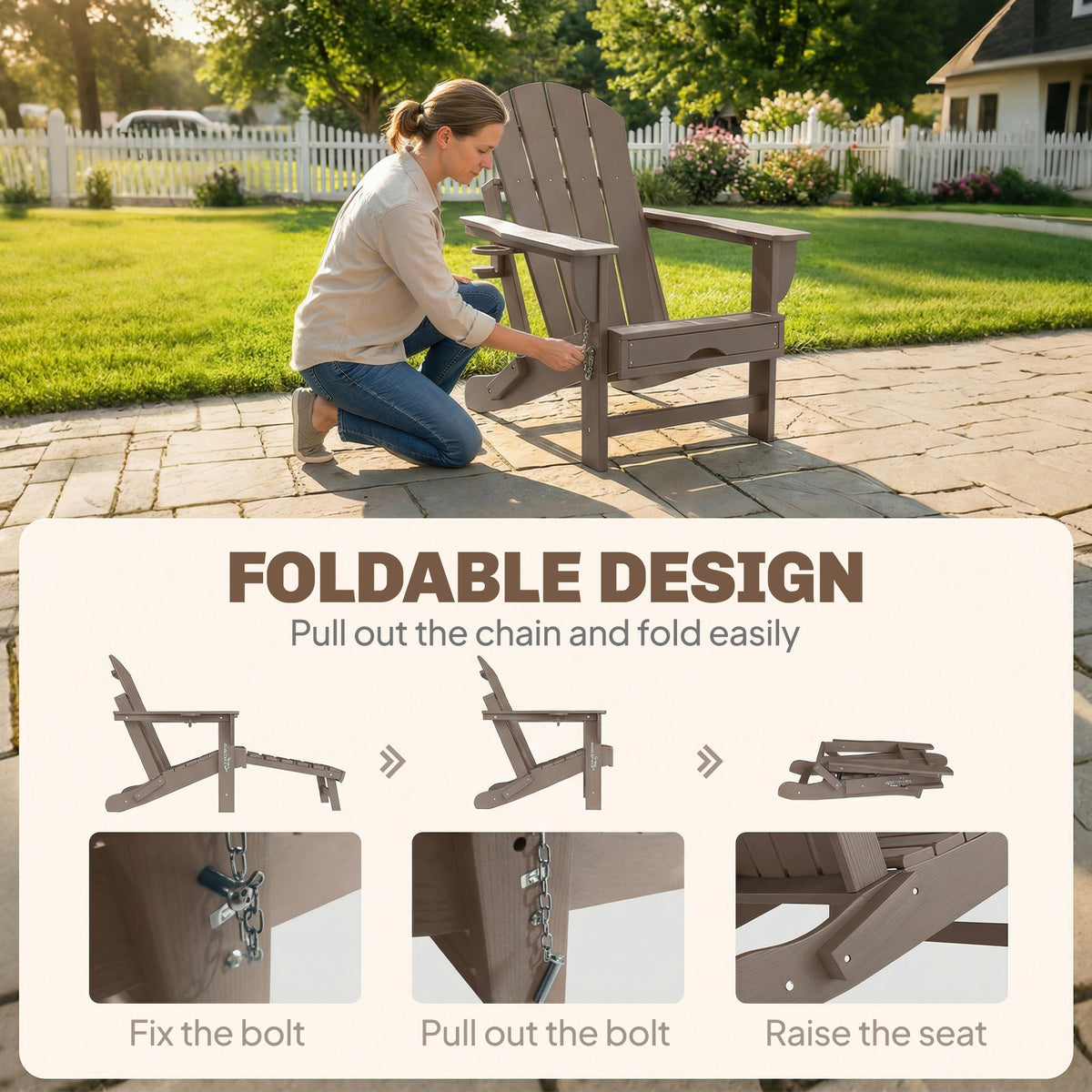 Folding Adirondack Chair Set Of 2