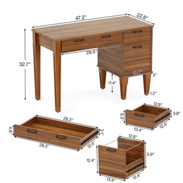 Industrial Wood & Steel Computer Desk