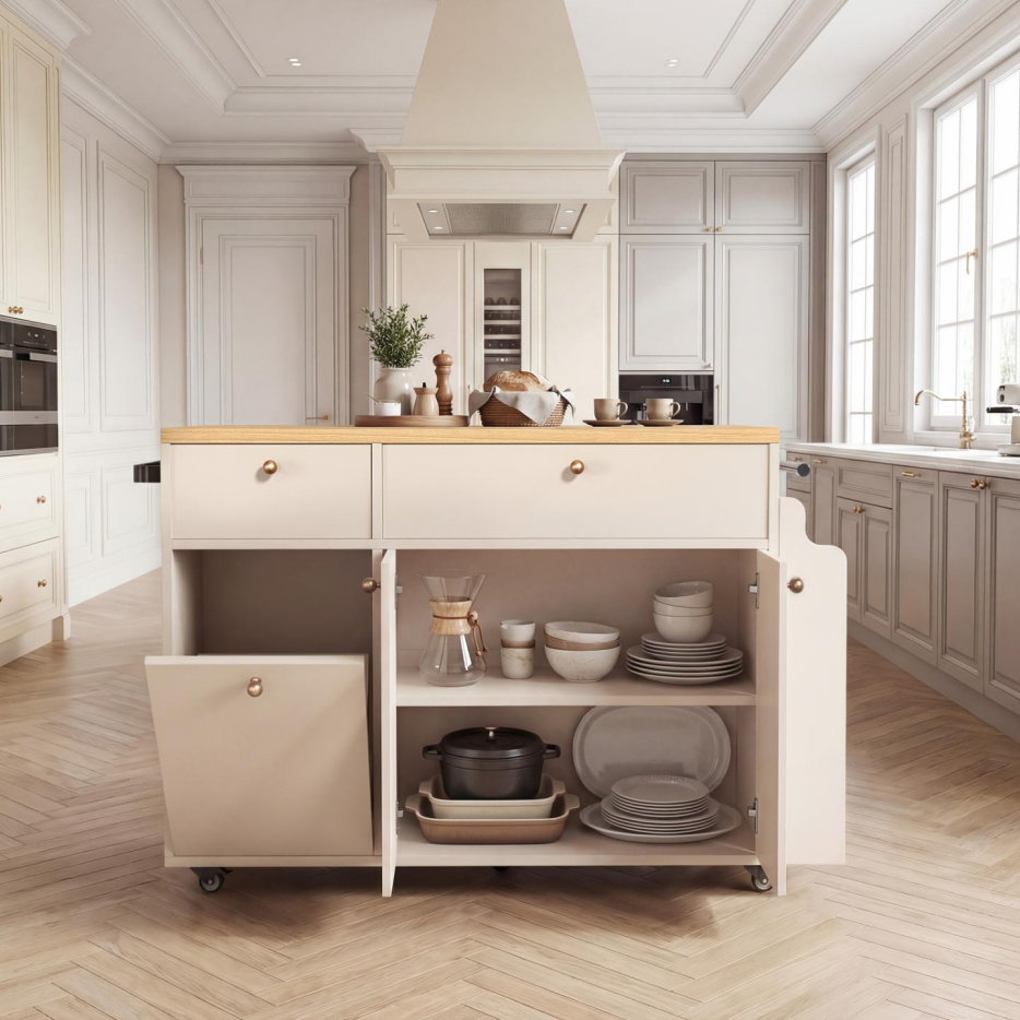 Kitchen Island With Storage Rolling Kitchen Island Cart With Drop