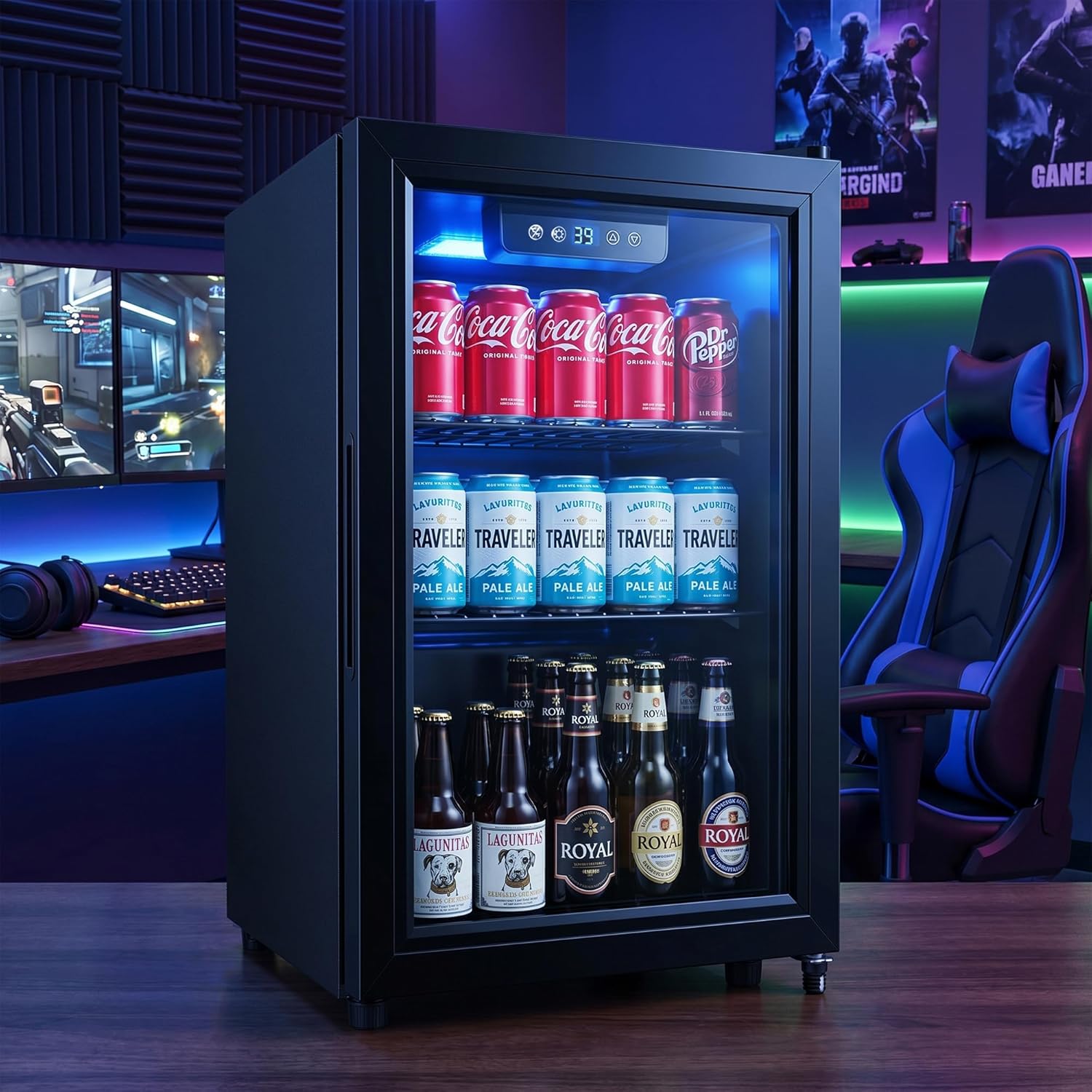 1.8 Cu Ft Glass Door Beverage Cooler with Digital Control