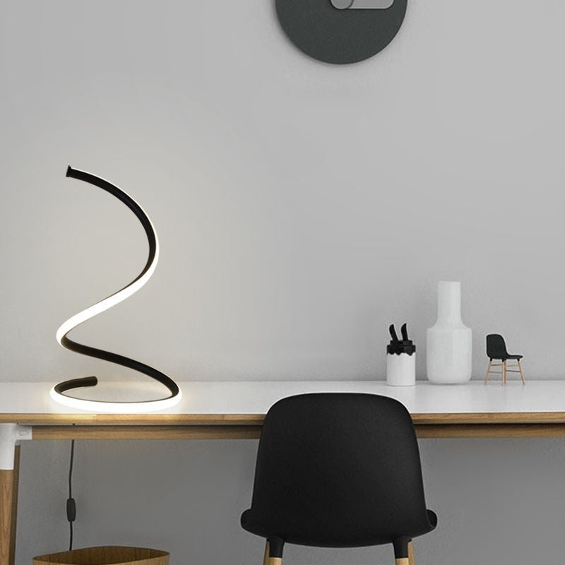 Modern LED Spiral Table Lamp with Three-Speed Dimming