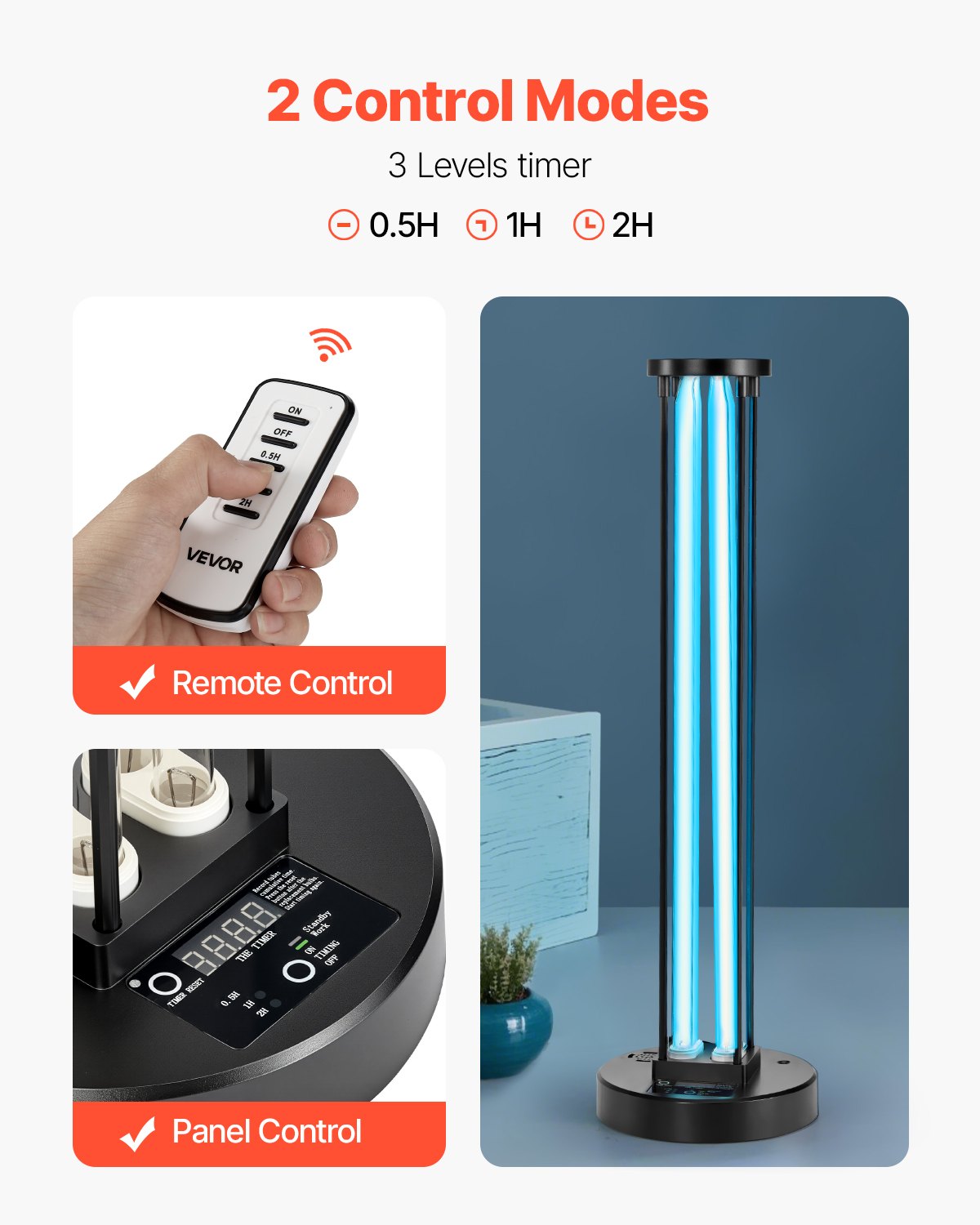 110W UV Ultraviolet Lamp with Ozone and Timer