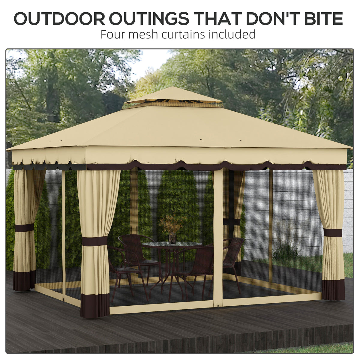10 X 12 Double Roof Patio Gazebo Canopy