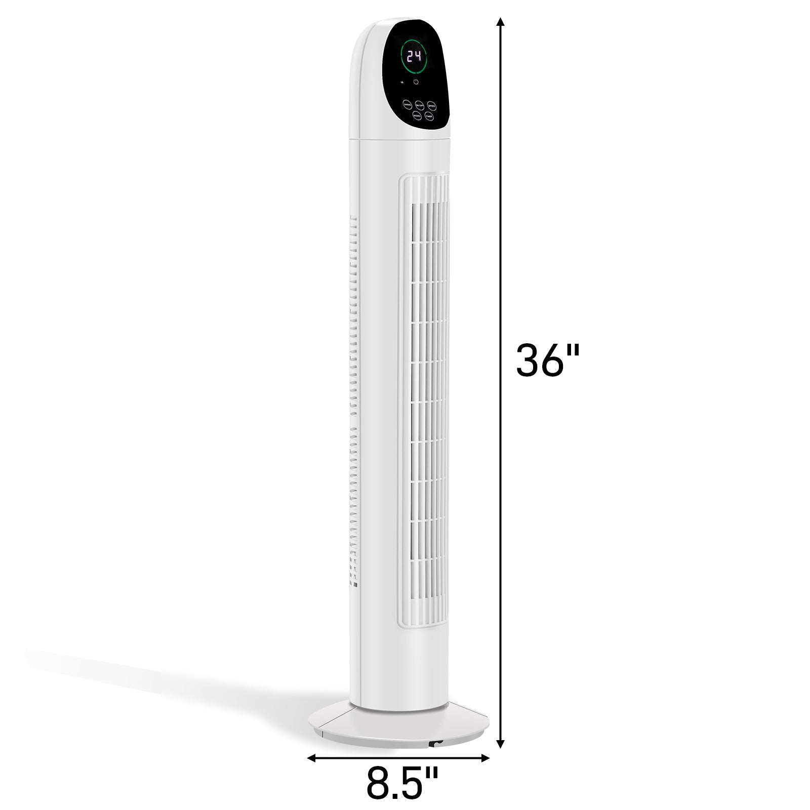 34 Inch Tower Fan with Remote Control & LED Display