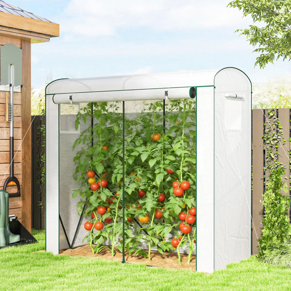 Raised Garden Bed With Attached Mini Greenhouse