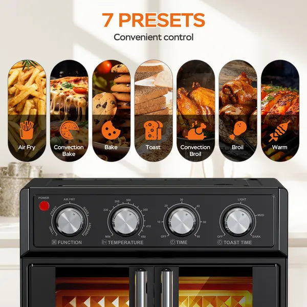 29.5 Quart Air Fryer Convection Toaster Oven with 6 Slices