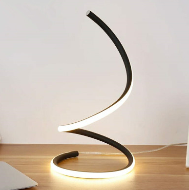Modern LED Spiral Table Lamp with Three-Speed Dimming