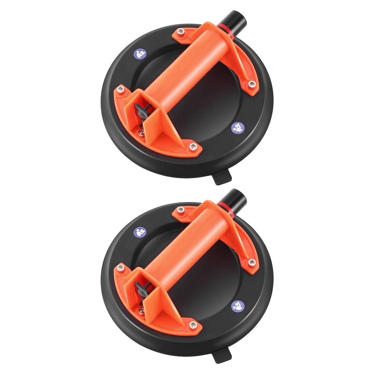 8-Inch Vacuum Suction Cup Lifter, 400 Lbs, 2-Pack