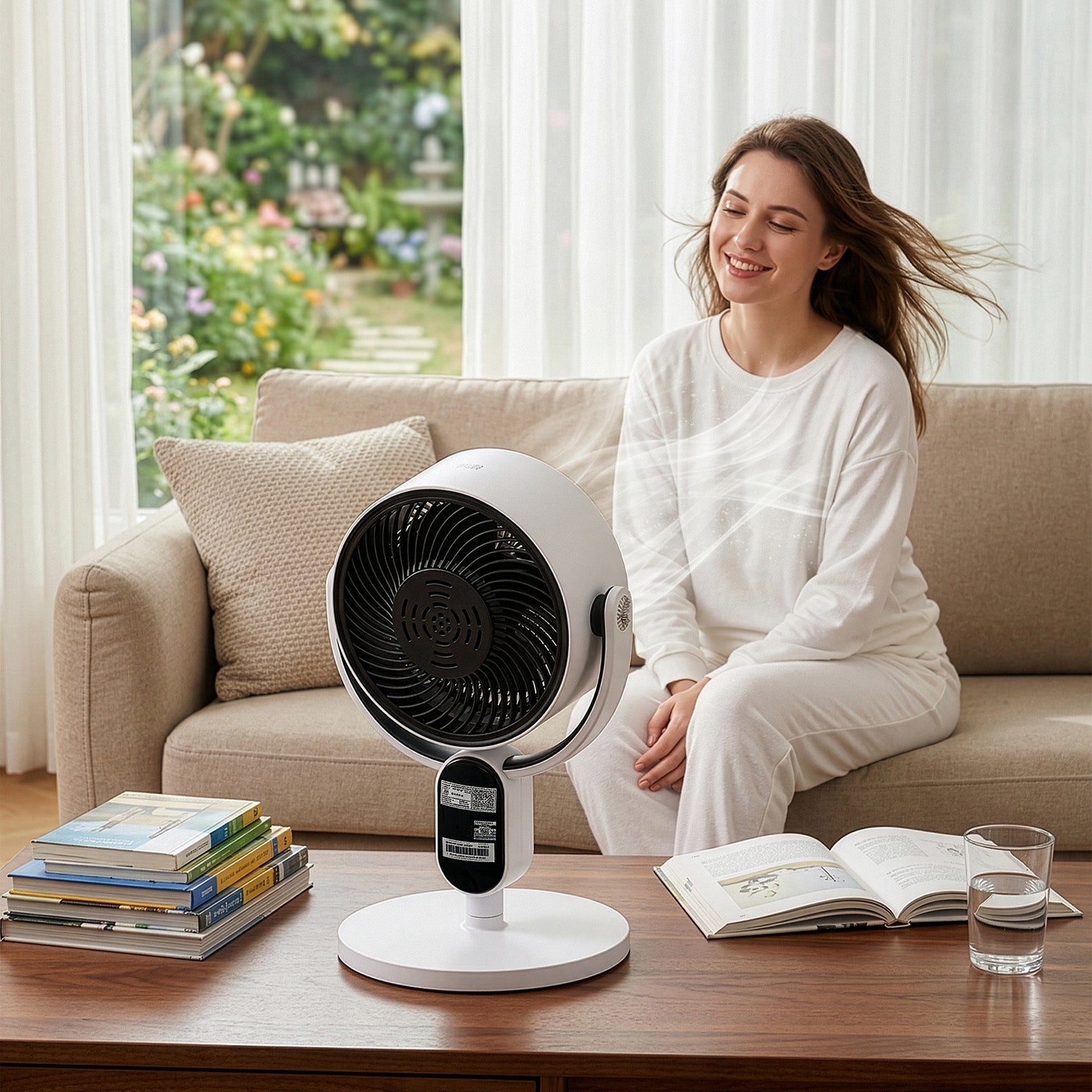 2-in-1 Standing Desk Air Circulator Fan with Remote Control