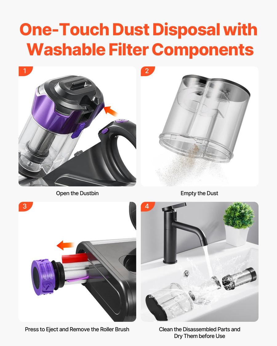 Empties in seconds, no mess