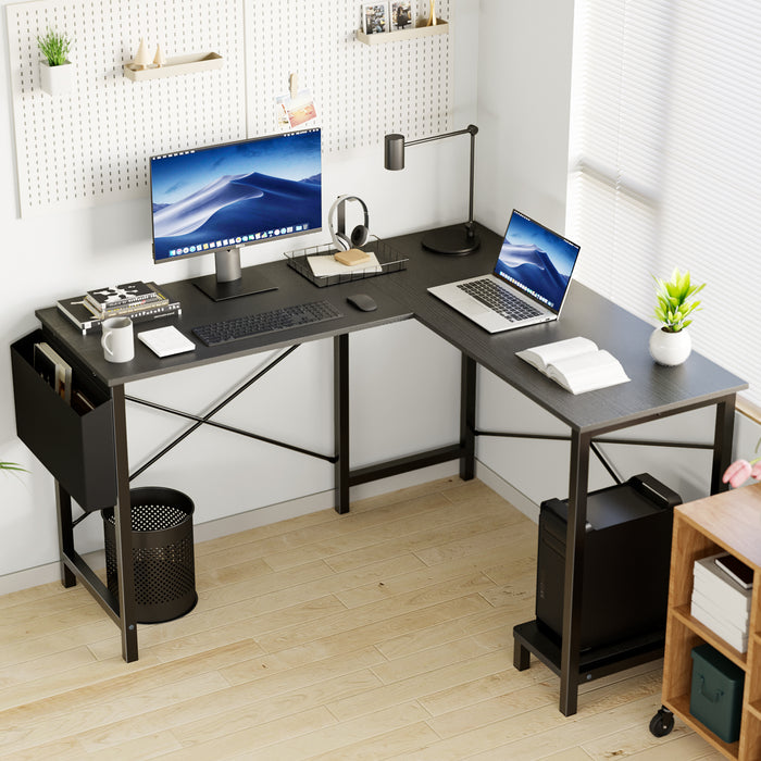 L-Shaped Computer Desk with Storage