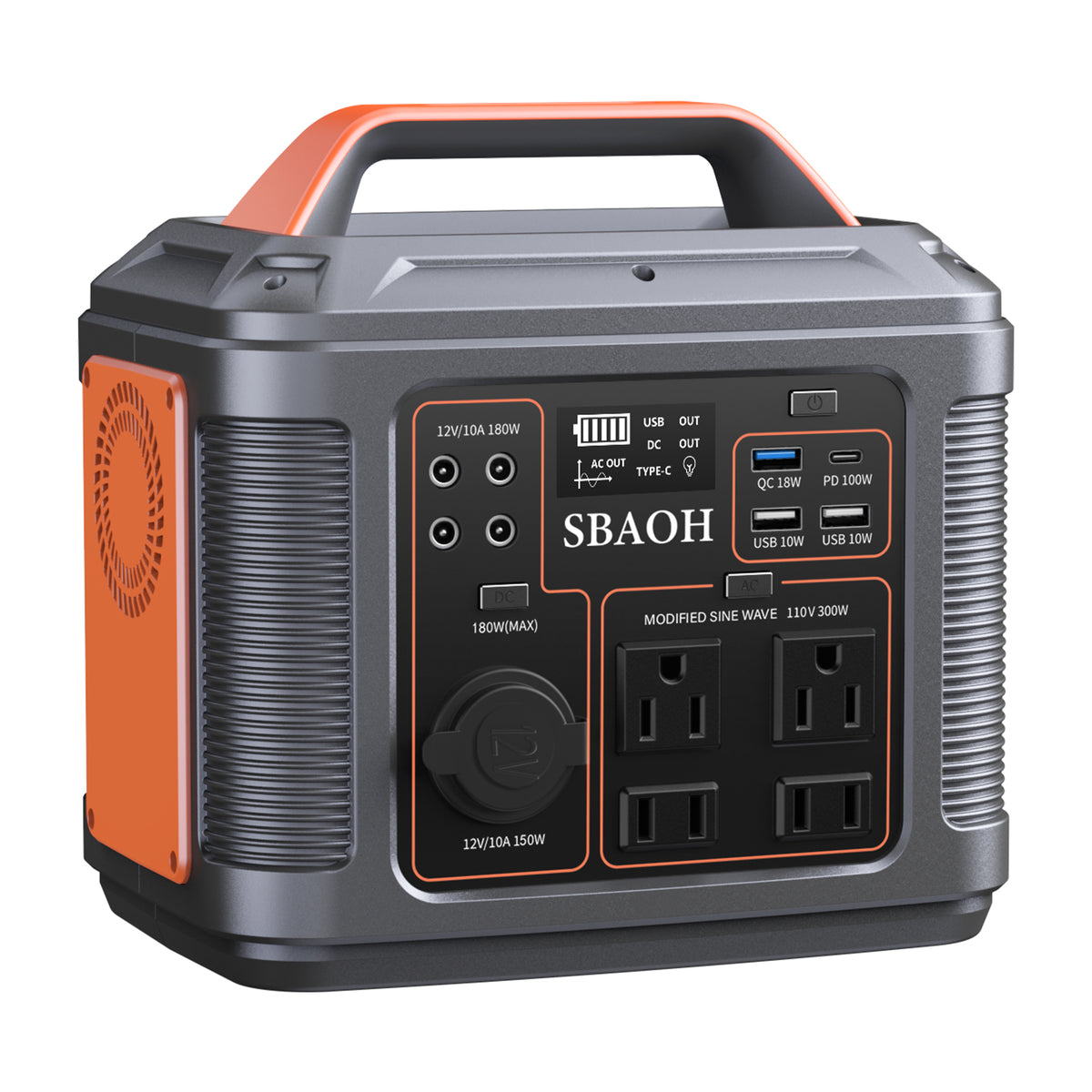 Portable Power Station 296Wh Lithium Battery 300W AC