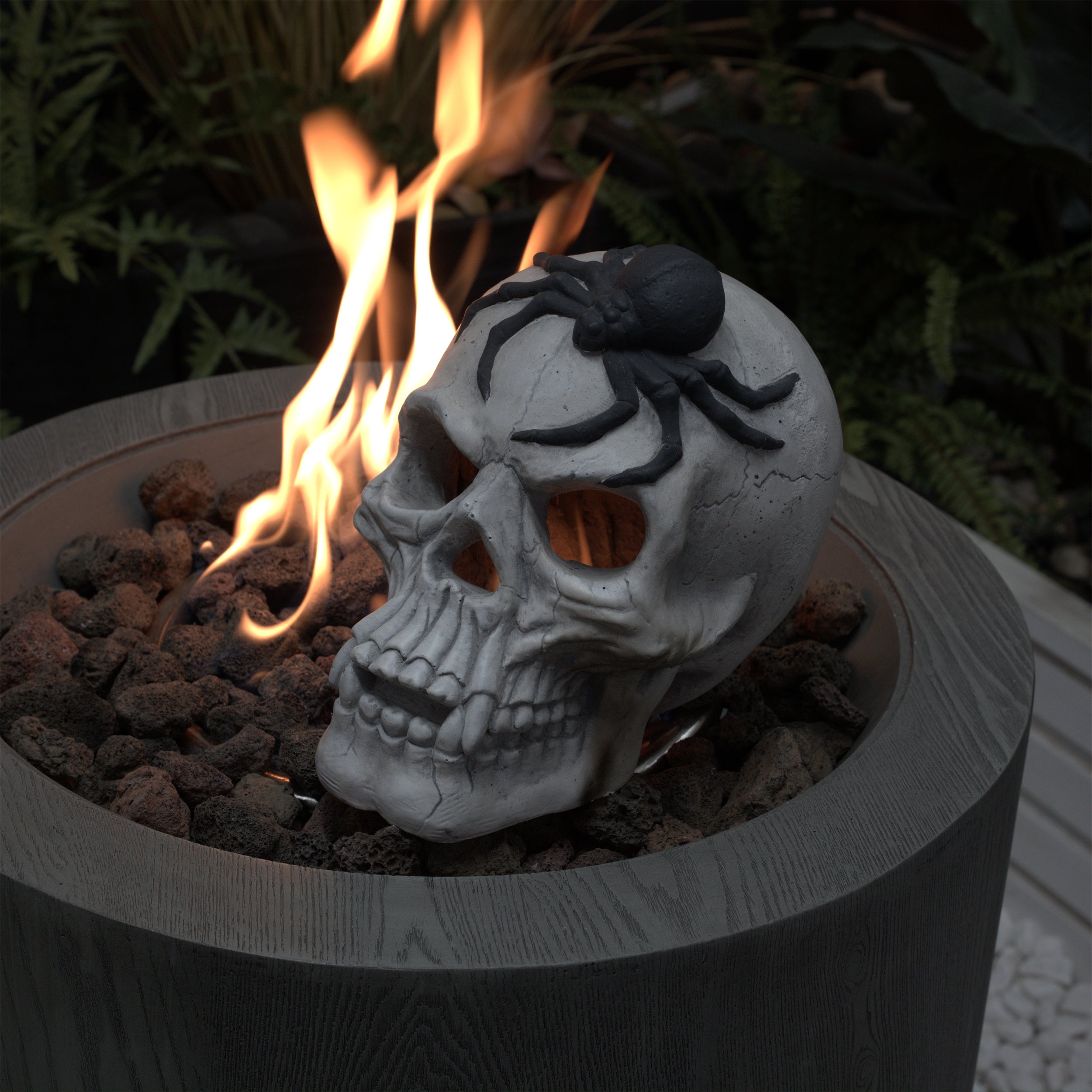 Demon Skull Outdoor Fireplace Decoration