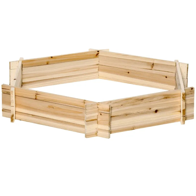 Screwless Hexagon Raised Garden Bed Planter Box