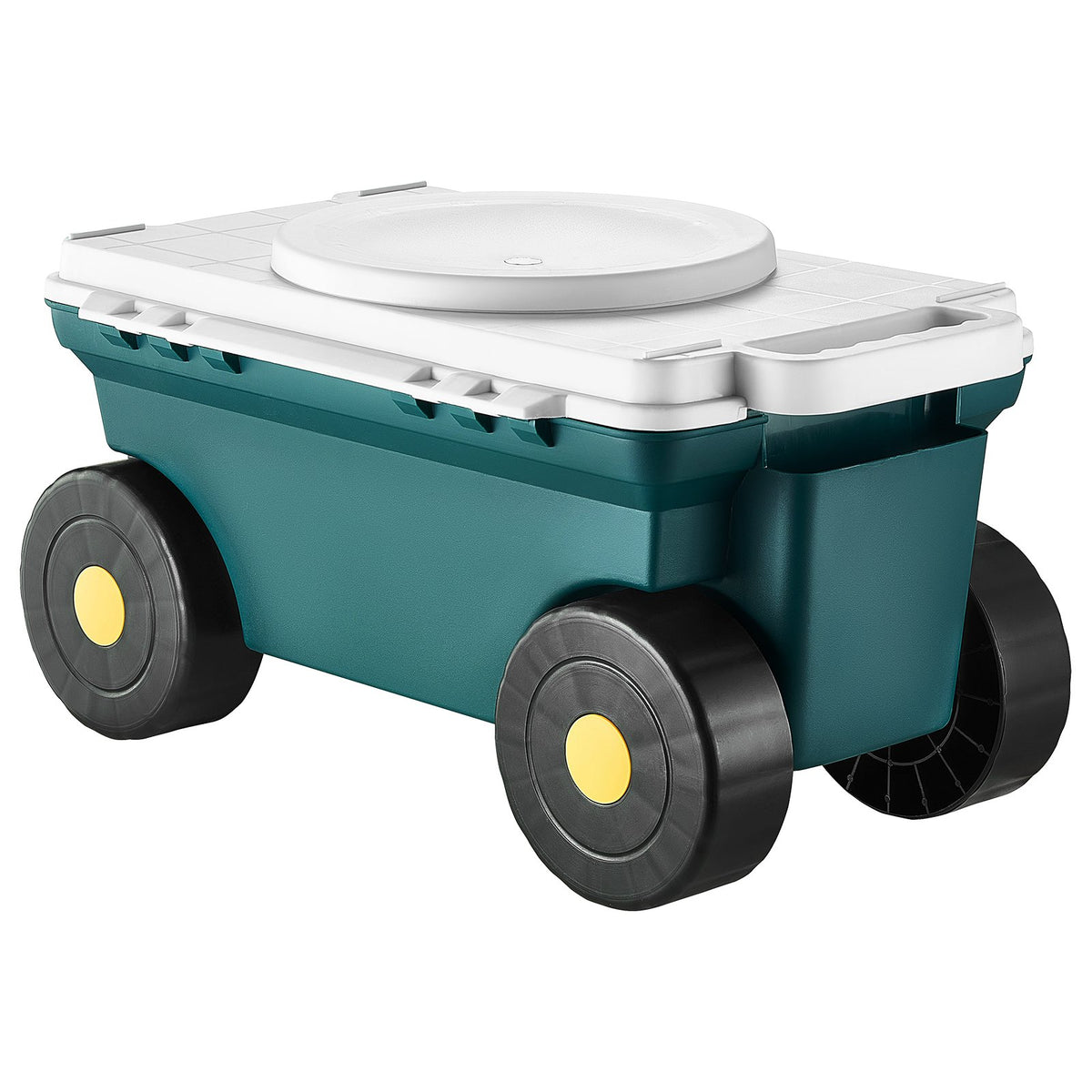 Rolling Garden Cart with Seat & Storage Bin 276 Lbs