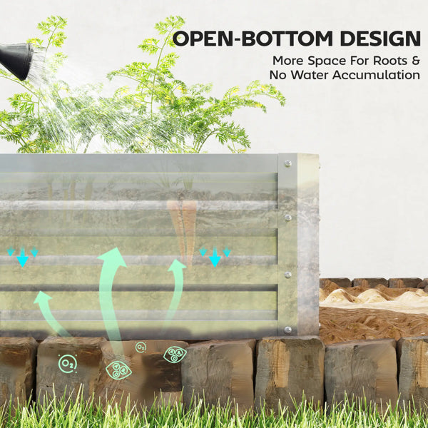 Raised Garden Bed with PE Greenhouse Cover