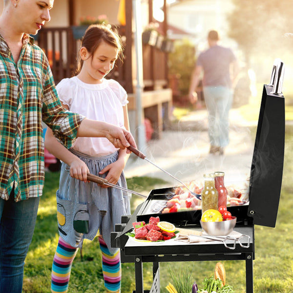 3-Burner Flat Top Gas Griddle Cooking Station With Ceramic Coated