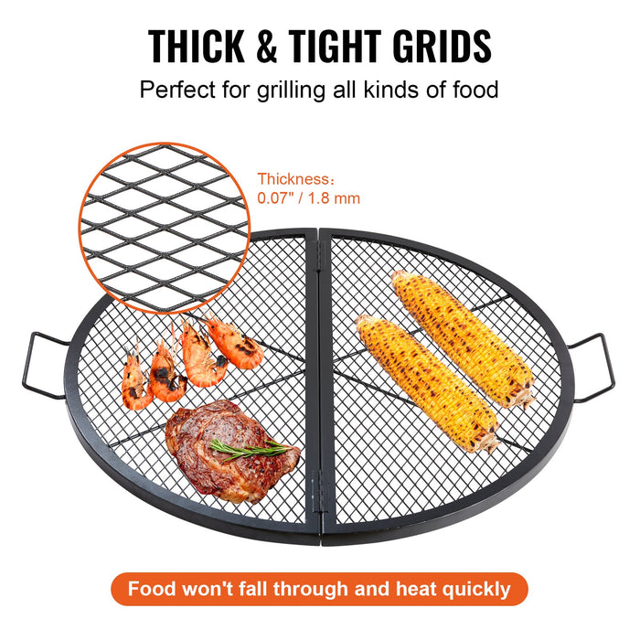 36 Inch Foldable X-Marks Fire Pit Grill Grate