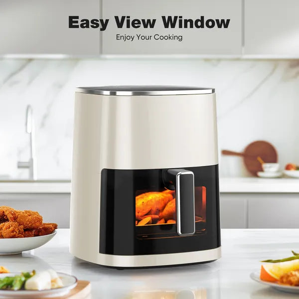 6 Quart Square Air Fryer with Window - 12-in-1 Functions