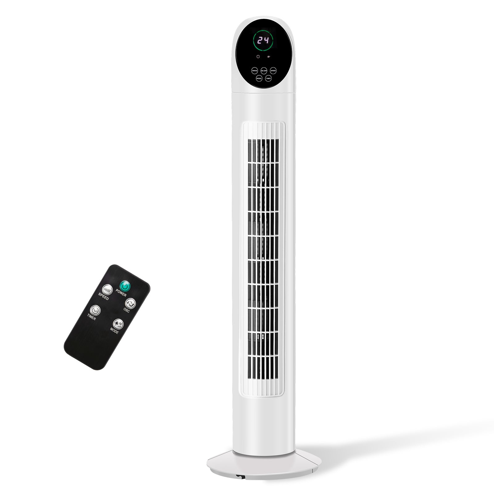 34 Inch Tower Fan with Remote Control & LED Display