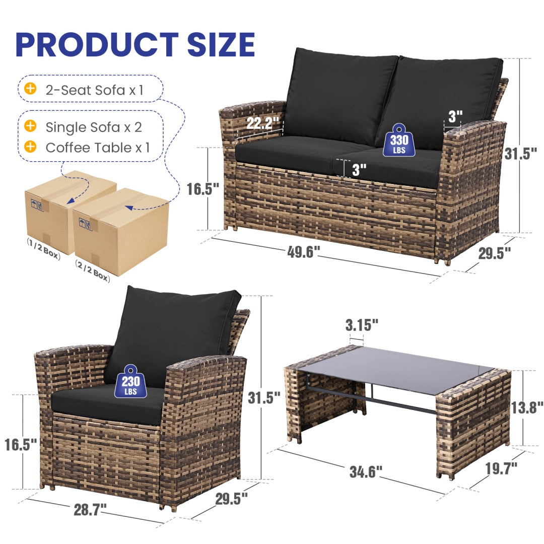 4-Piece Patio Furniture Set