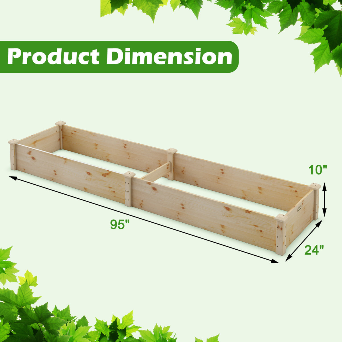 Wooden Vegetable Raised Garden Bed For Backyard Patio Balcony