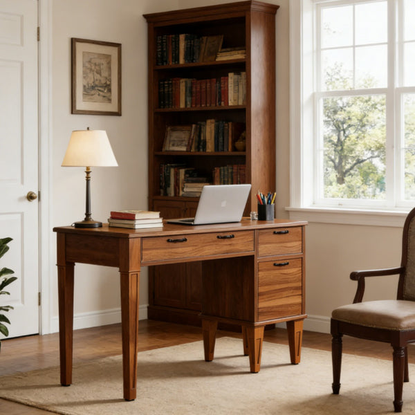 Industrial Wood & Steel Computer Desk