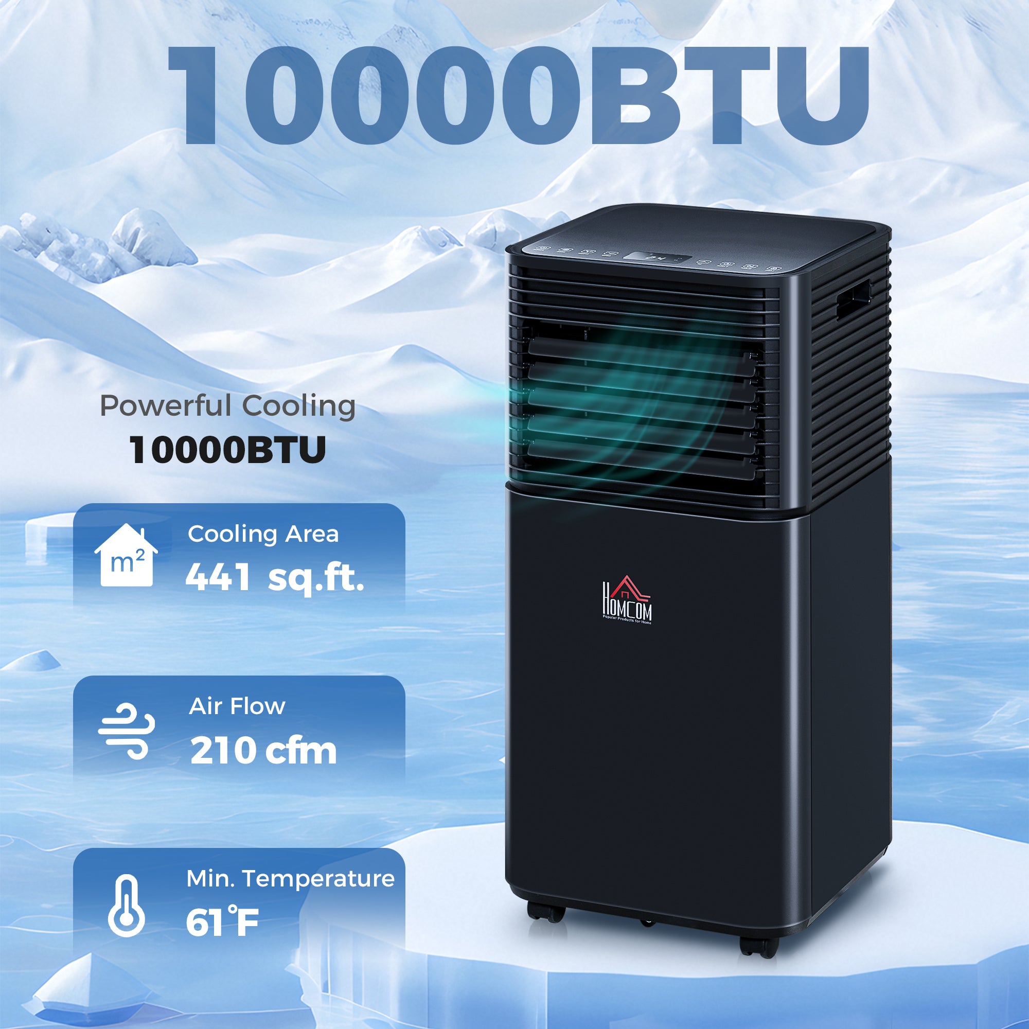 10000 BTU Portable Air Conditioner with Dehumidifier