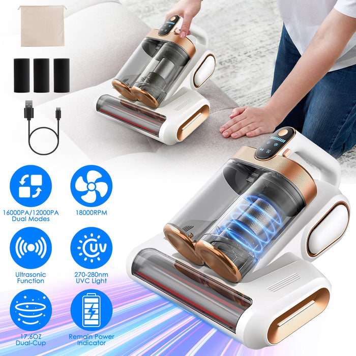Mattress Vacuum Cleaner 16Kpa Handheld with UVC Light