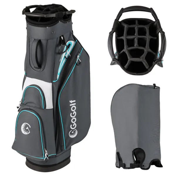 14-Way Golf Cart Bag with Cooler Pocket & Zippered Storage