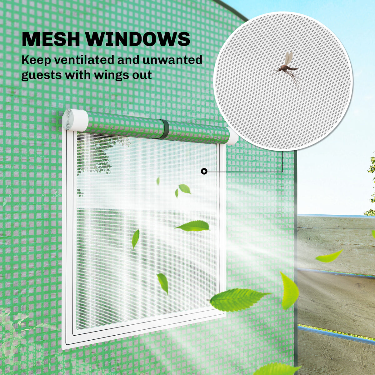 Portable Greenhouse 78.7" x 29.5" x 74" PE Cover