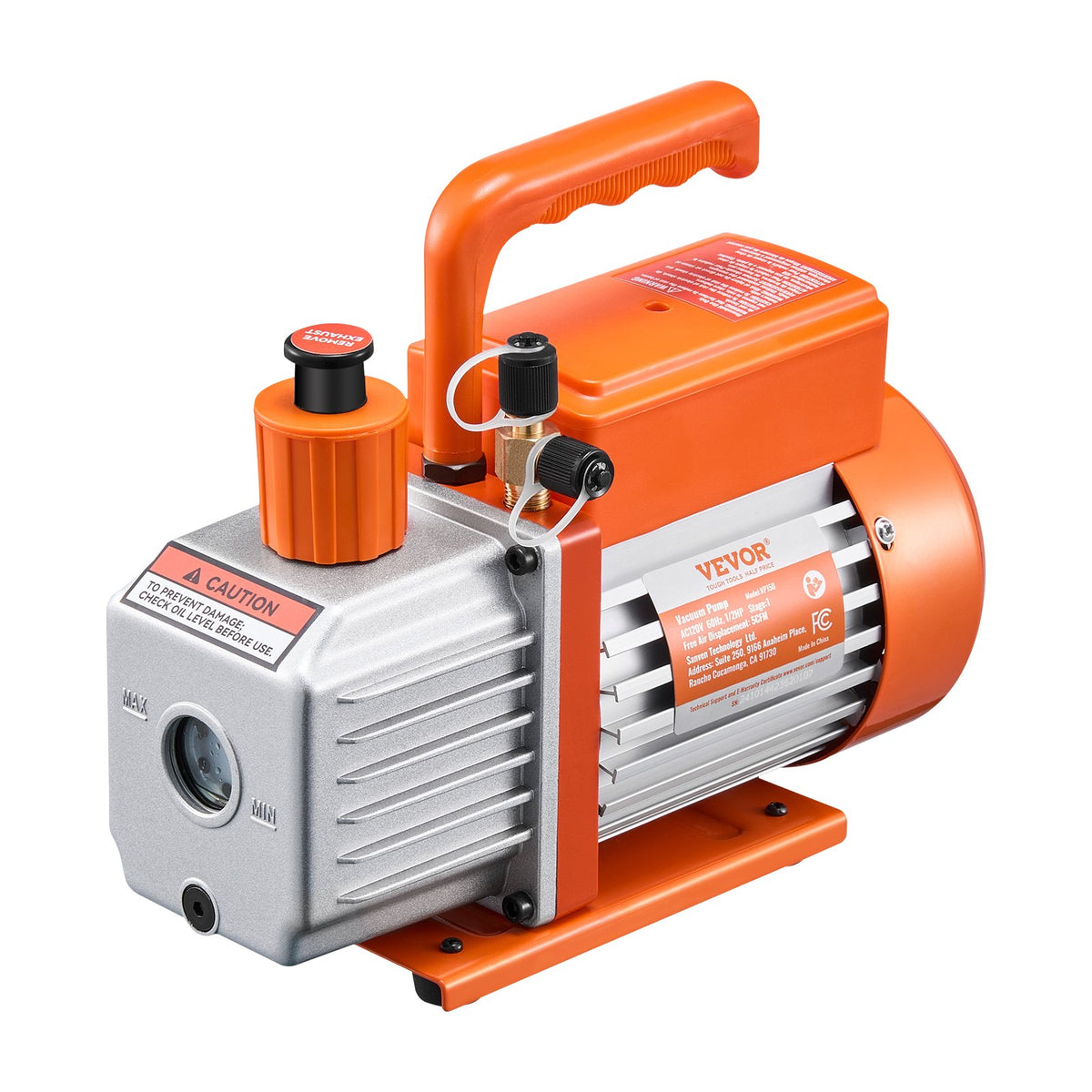 5 CFM Single Stage Rotary Vane Hvac Vacuum Pump