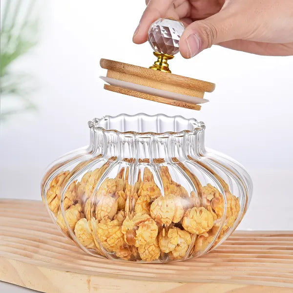 1 PCS High Borosilicate Stripe Sealed Jar