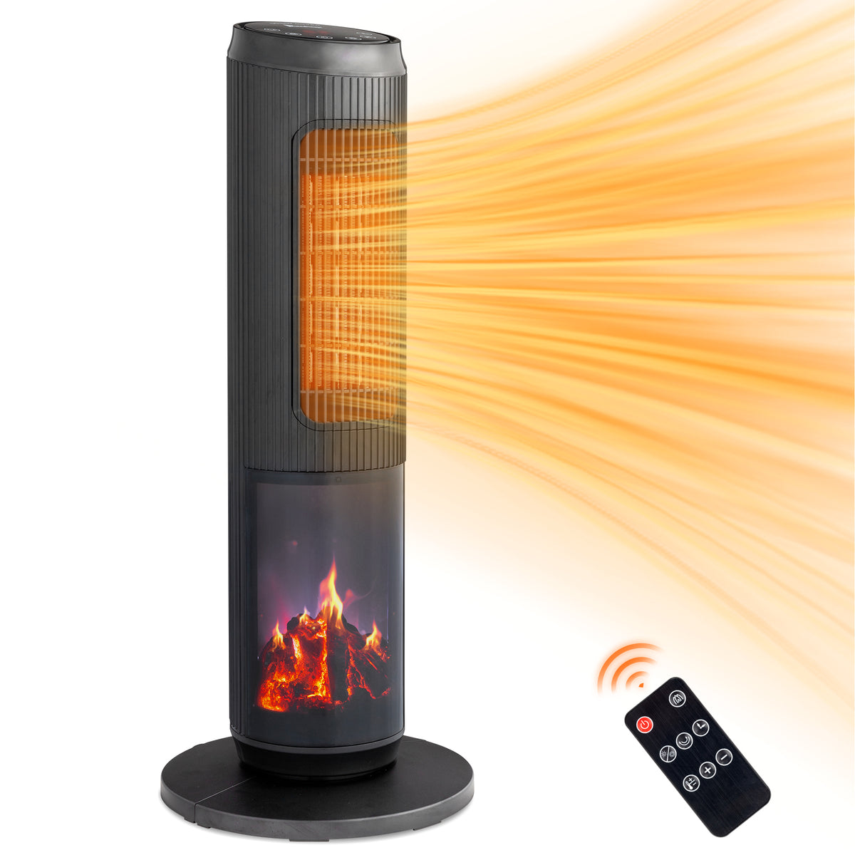 25 Inch Tower Space Heater with Remote Control