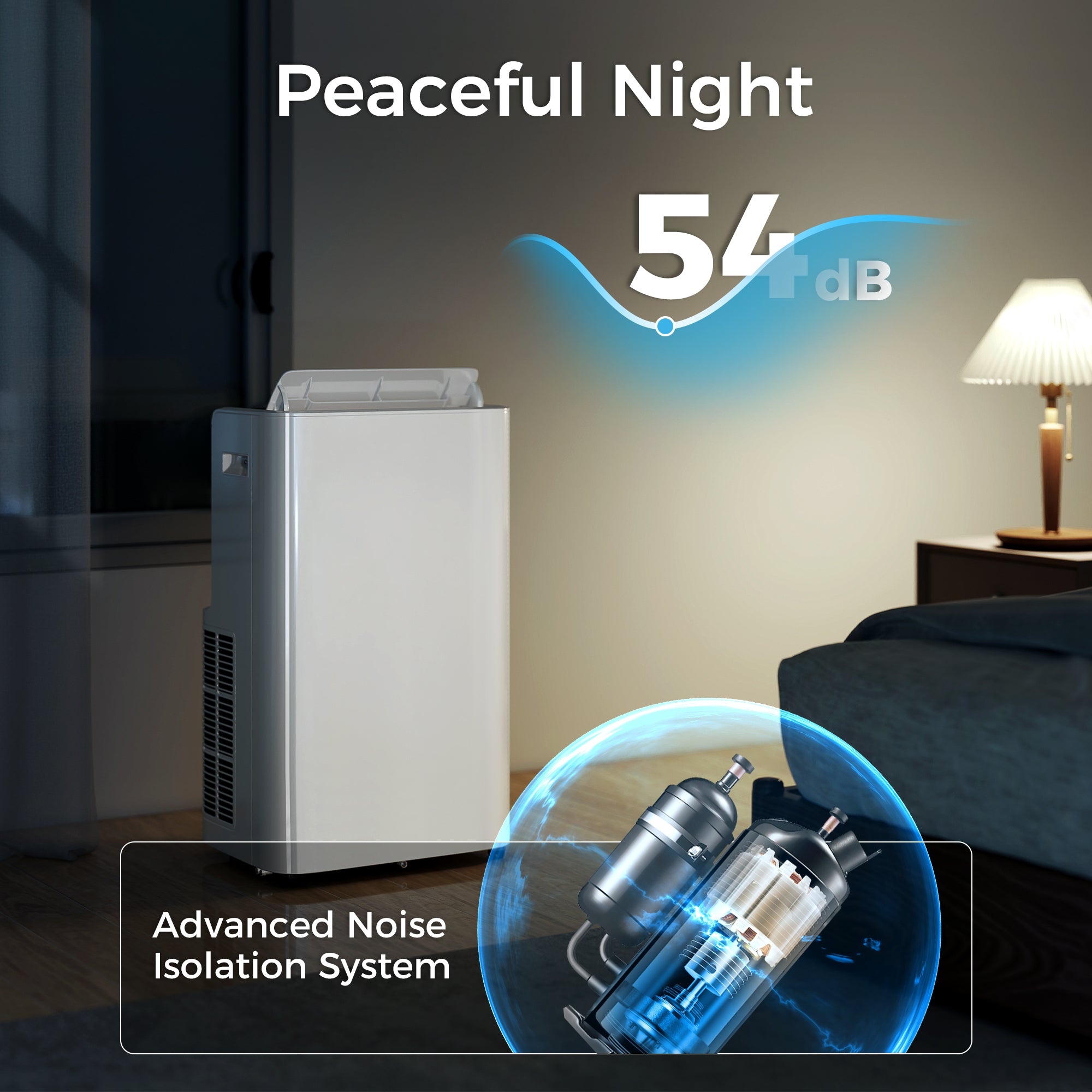 12000 BTU Portable Air Conditioner with Remote & Timer
