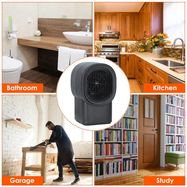 400W Portable Electric Space Heater Mini Desktop Fan Heater Personal